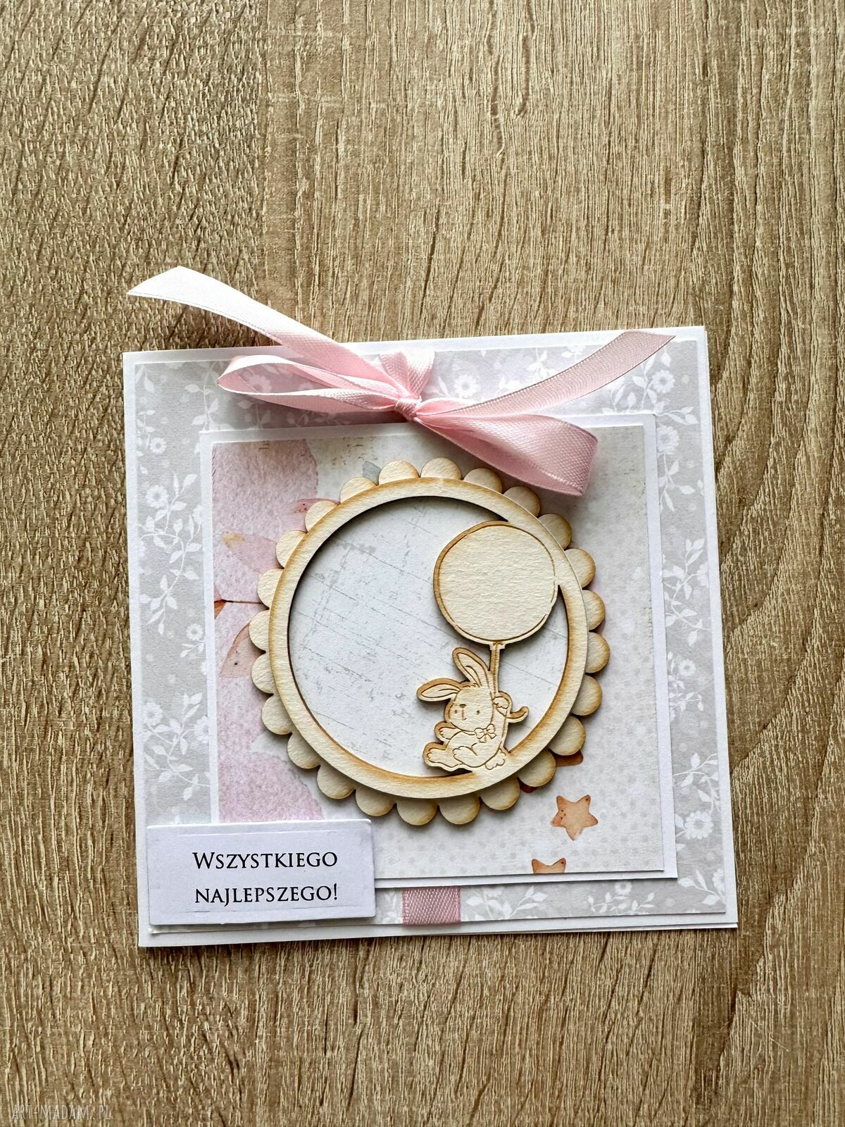 kartki: Kartka na urodziny roczek babyshower ręcznie zrobione