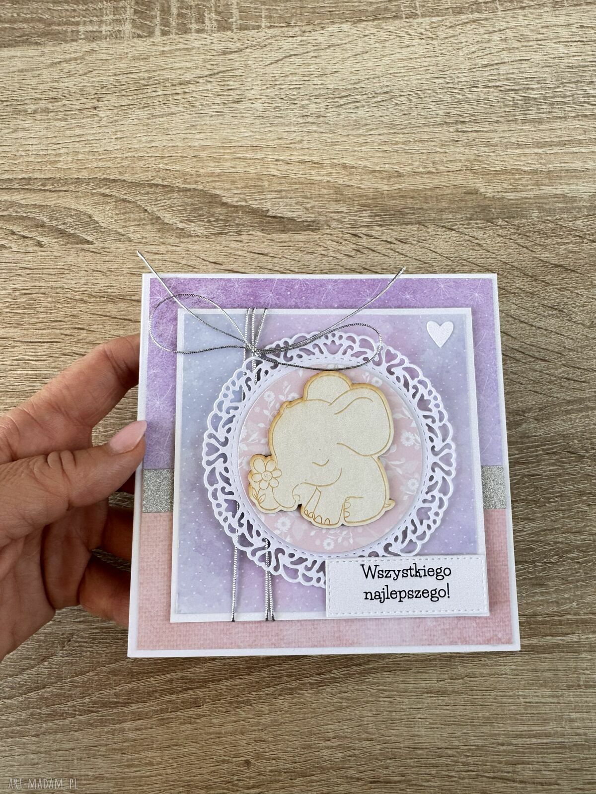 Kartka urodziny roczek babyshower prezent dla dziewcynki