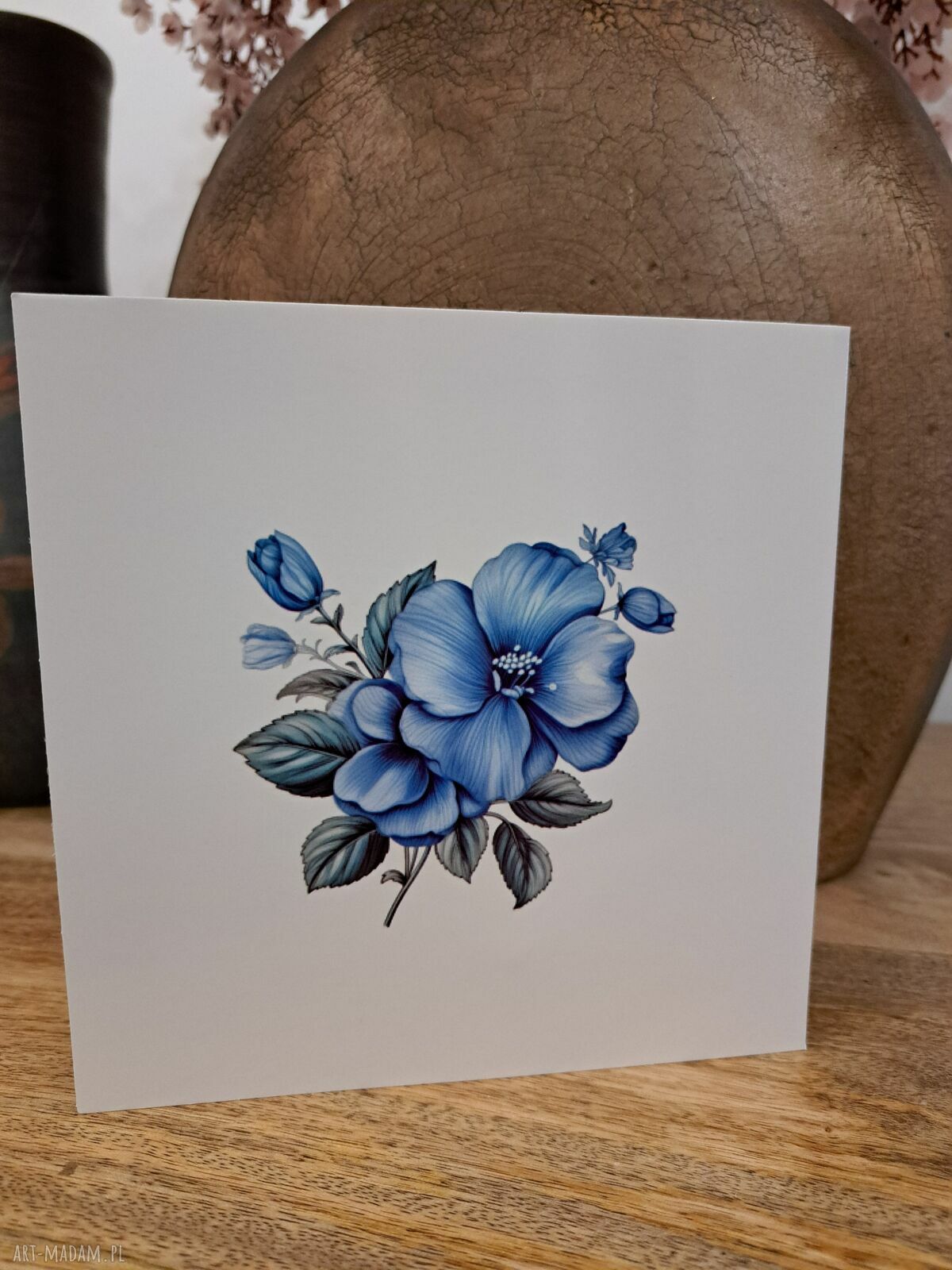 Kartka na życzenia z haftem diamentowym 15x15 cm