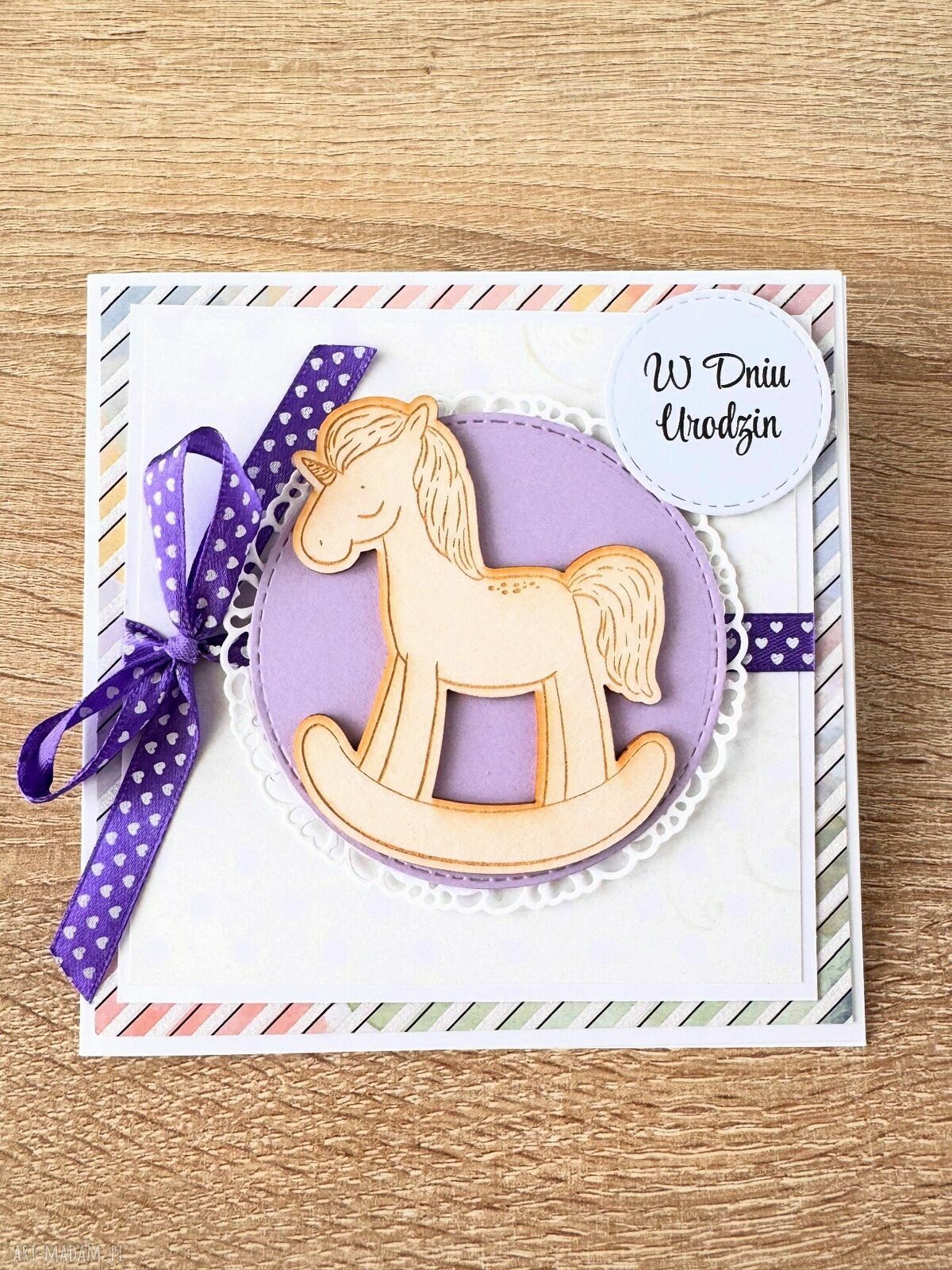 Kartka okolicznościowa dla dziewczynki roczek urodziny chrzest