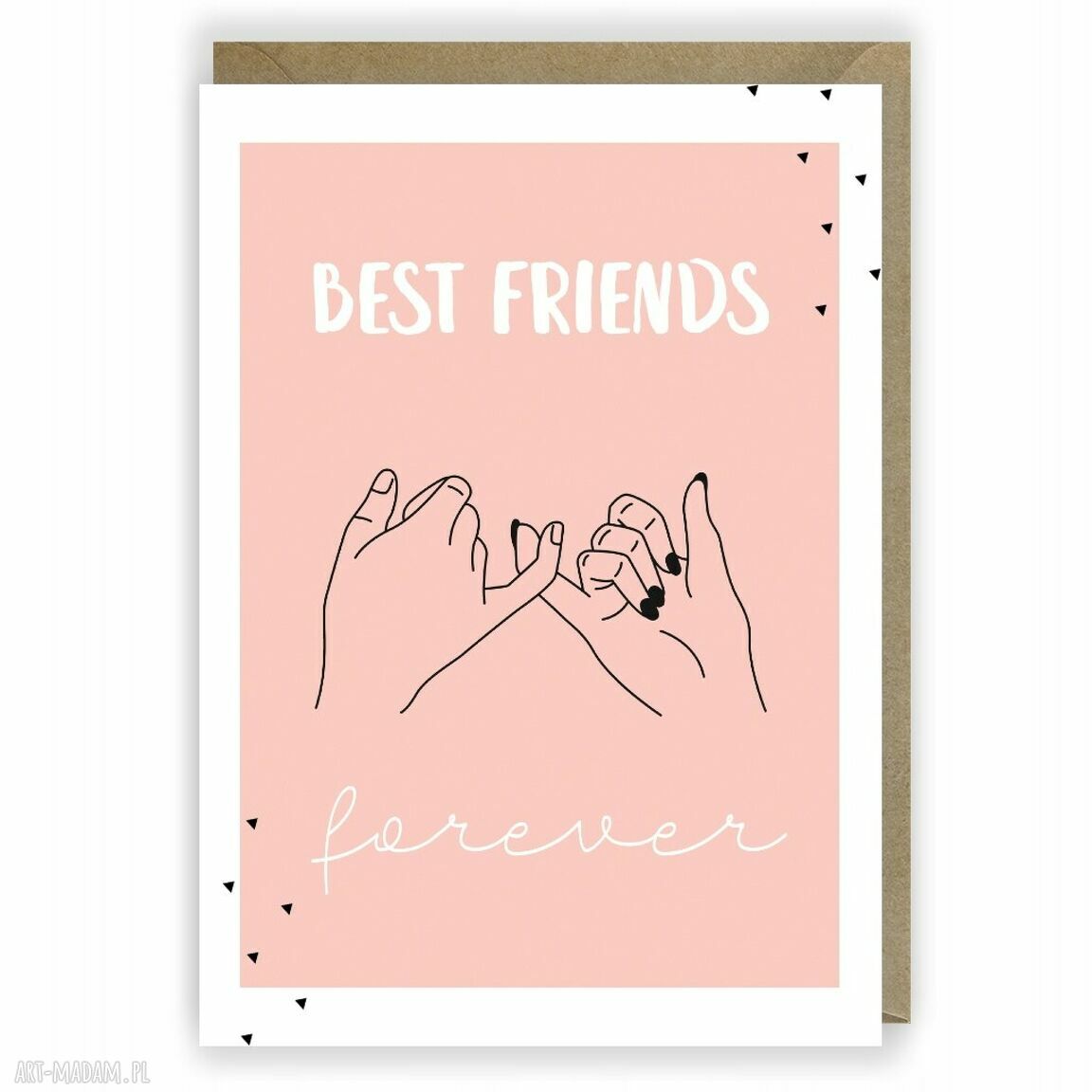 Kartka okolicznościowa Best Friends Forever - kartka przyjaźni A6 z kopertą
