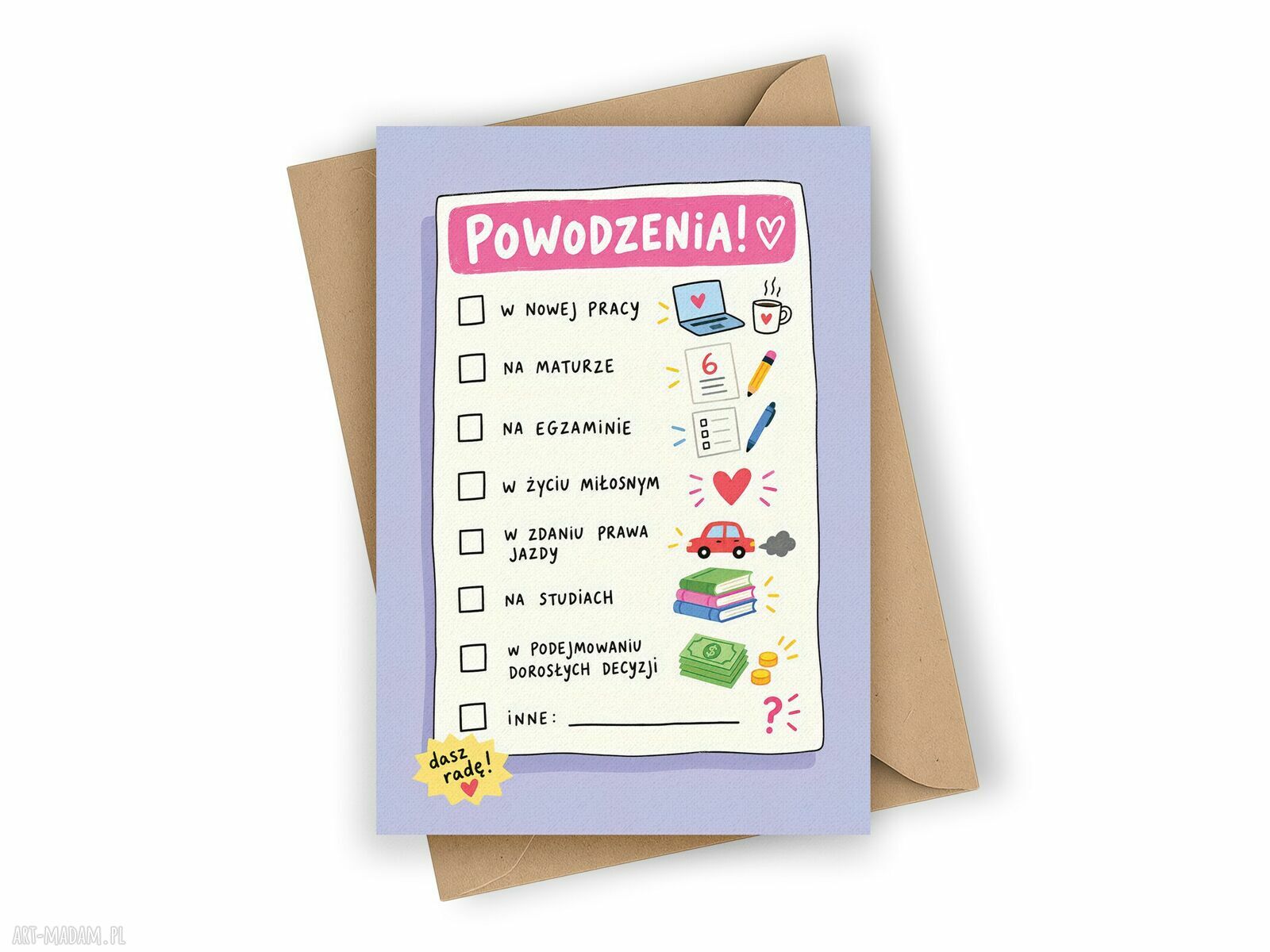 Kartka okolicznościowa „Powodzenia” - wyjątkowy sposób na wsparcie