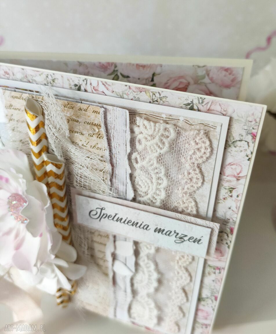 scrapbooking kartki: Kartka okolicznościowa w jasnych kolorach Ręcznie robione