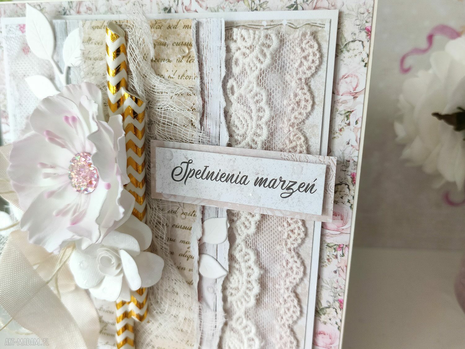 scrapbooking kartki: Kartka okolicznościowa w jasnych kolorach Ręcznie robione