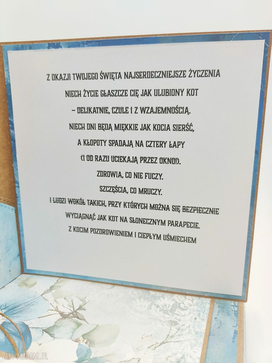 Elegancka kartka scrapbooking „Dla Ciebie” z pudełkiem na imieniny lub urodziny