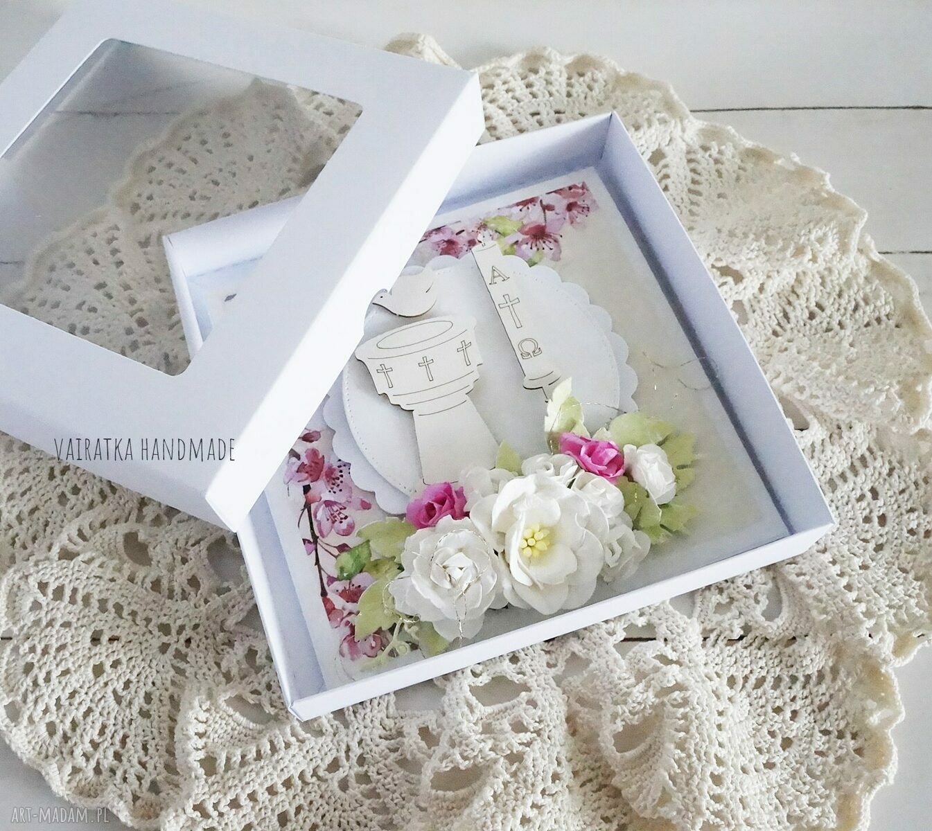 scrapbooking kartki: Pamiątka Chrztu dziewczynki, 488 Ręcznie wykonane