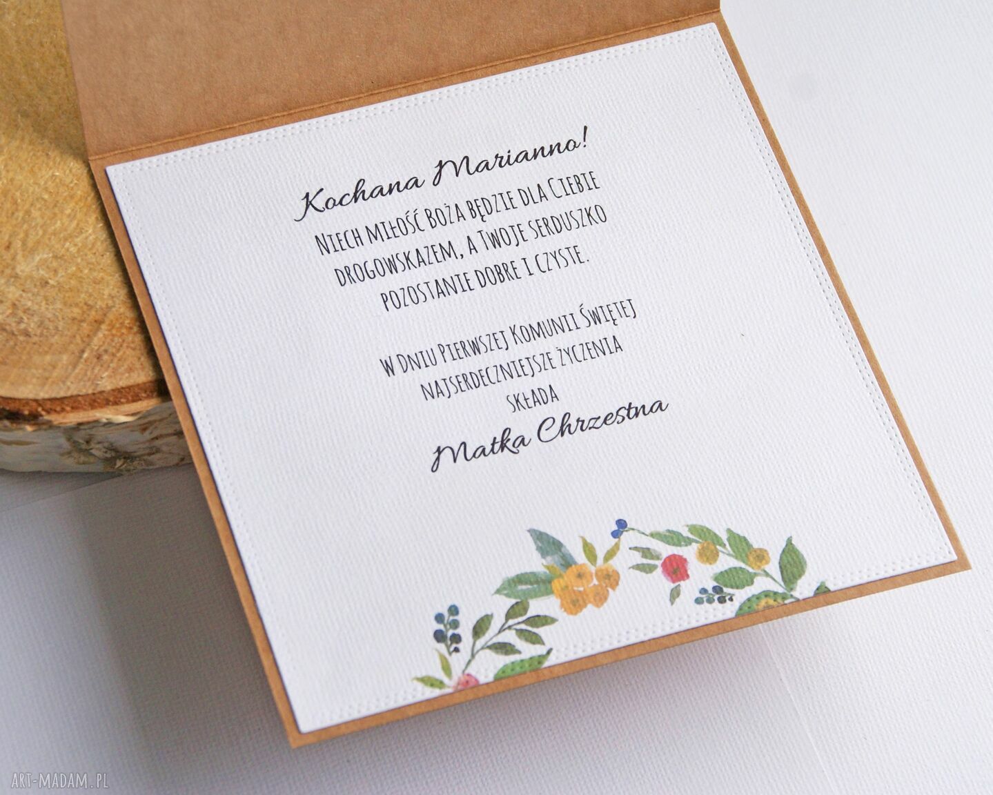 Kartka komunijna personalizowana na I Komunię Świętą