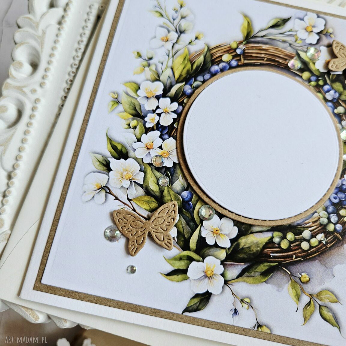 Personalizowana kartka ślubna ręcznie robiona w scrapbooking