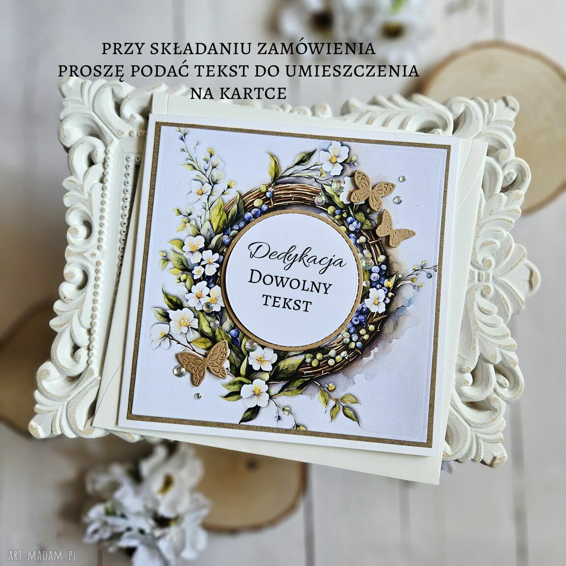 Personalizowana kartka ślubna - ręcznie robiona w scrapbooking