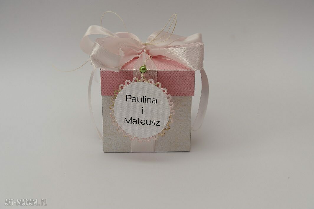 Kartka Pudełko Box na Ślub - ręcznie robiony exploding box z kieszonkami na pieniądze