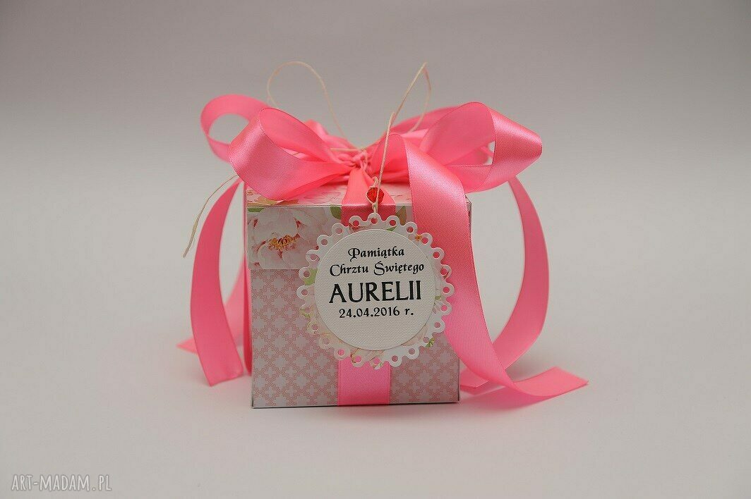 Kartka pudełko w stylu scrapbooking na Chrzest lub Urodziny