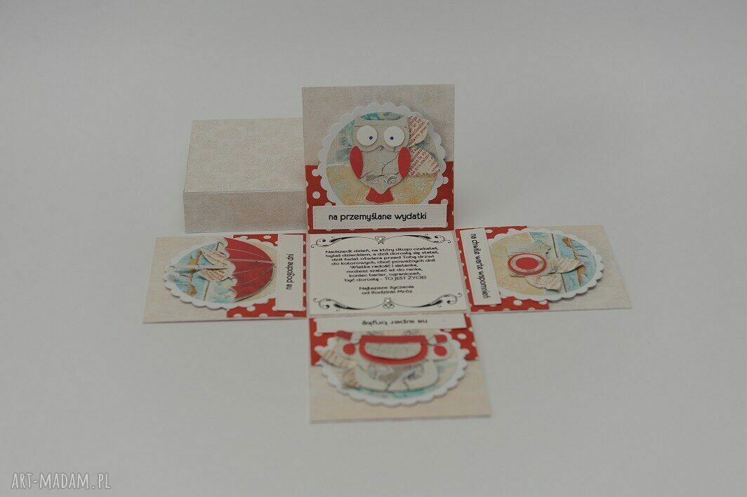 Kartka pudełko na 18 urodziny - ręcznie robiony scrapbooking