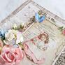 beżowe scrapbooking kartki dla dziecka kartka shabby chic dziewczynki