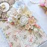 różowe scrapbooking kartki kartka shabby chic, z zegarem