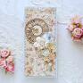 ręcznie robione scrapbooking kartki kartka shabby chic, z zegarem