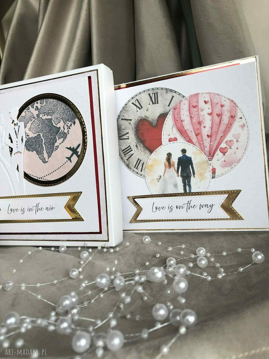 Kartka ślubna w pudełku - personalizowane życzenia Love