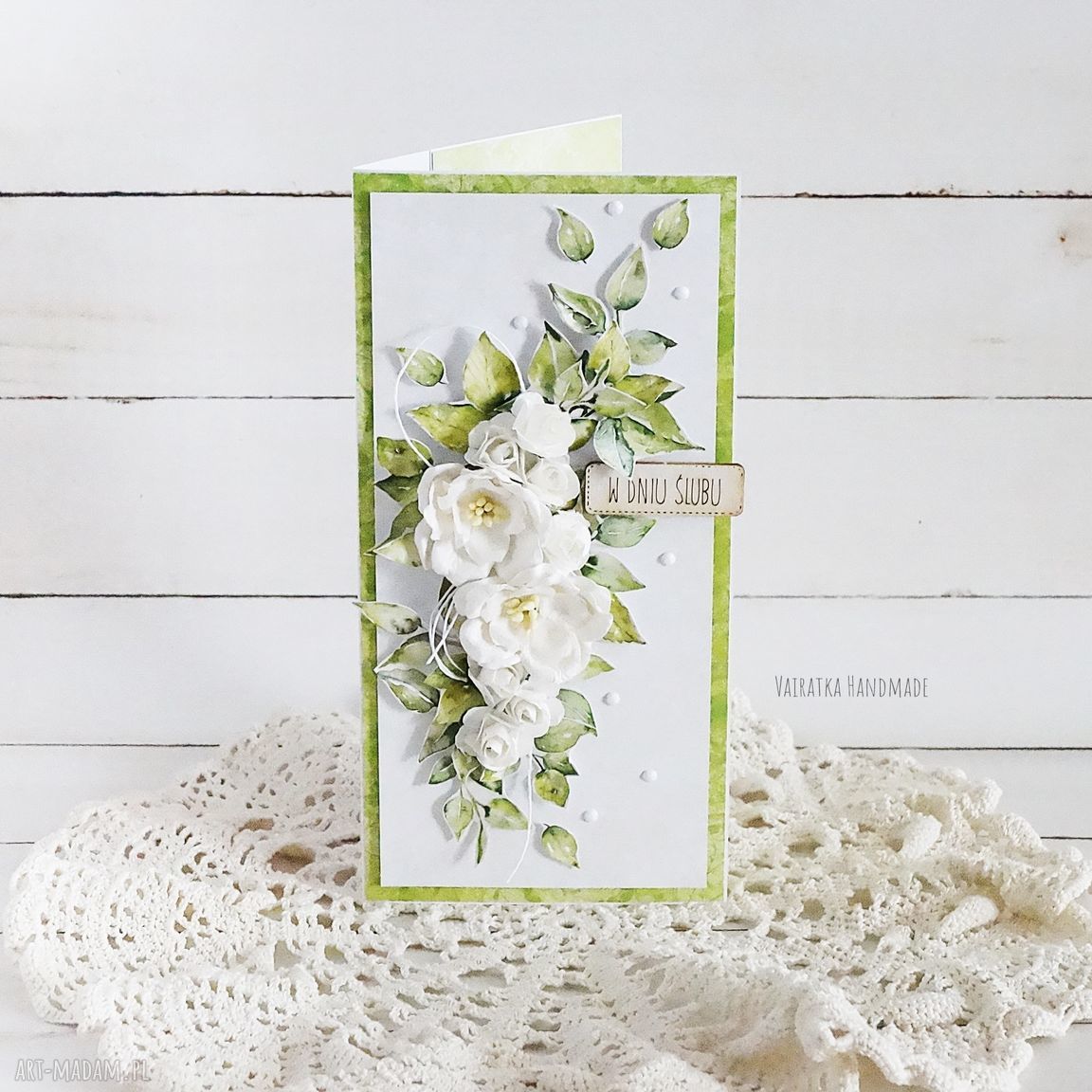 Kartka ślubna pudełku 454 ślub wesele prezent elegancka delikatna