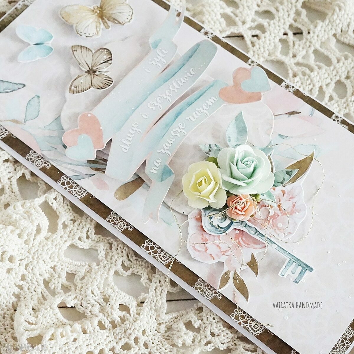 scrapbooking kartki: Kartka ślubna w pudełku, 472 Handmade