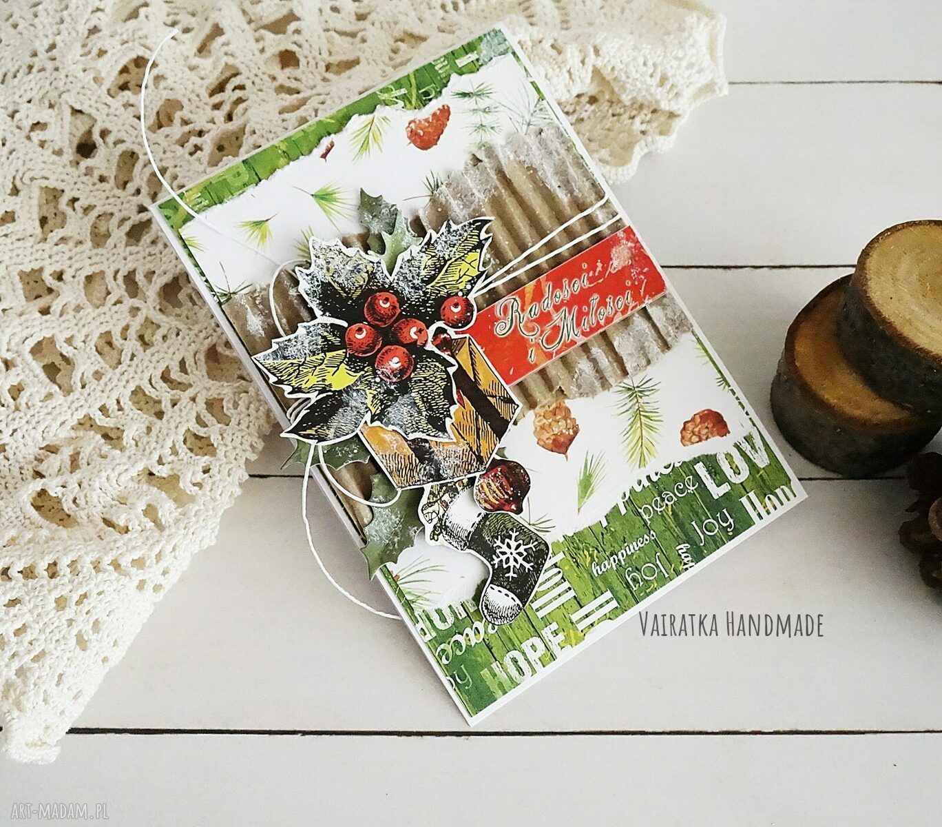 pomysł na prezent na święta: Kartka świąteczna, 513 ręcznie robione