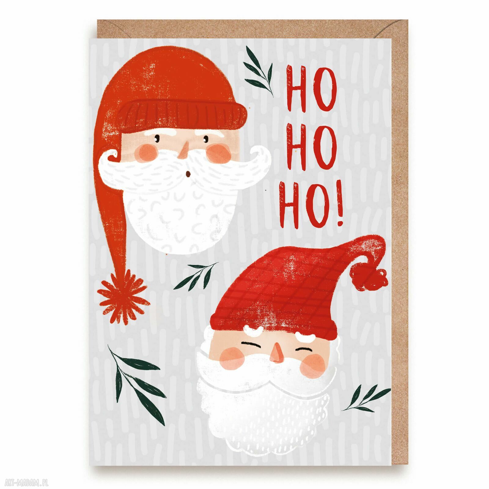 Kartka świąteczna Bożonarodzeniowa z Mikołajem „Ho Ho Ho!”