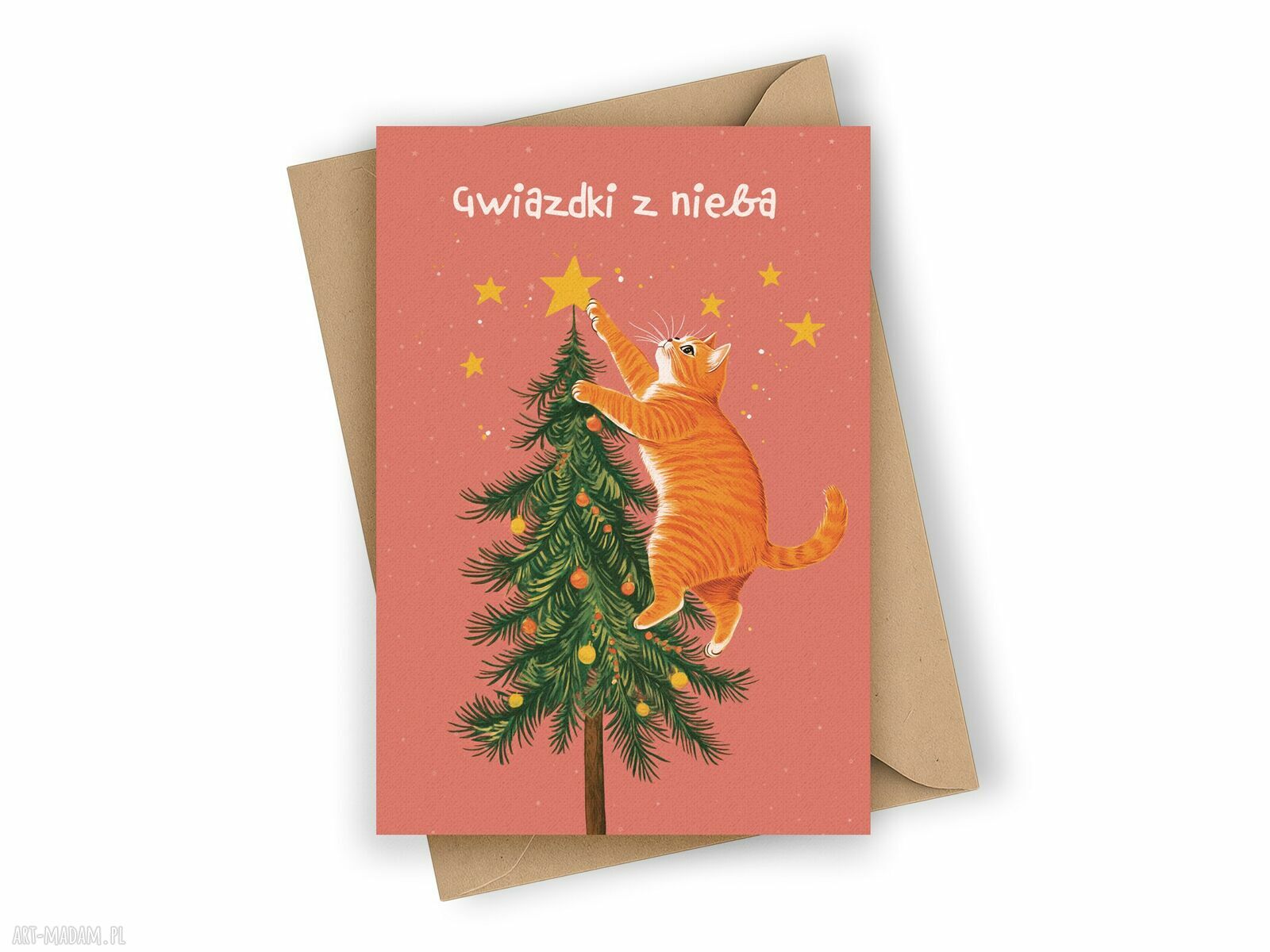 Kartka świąteczna - gwiazdki z nieba
