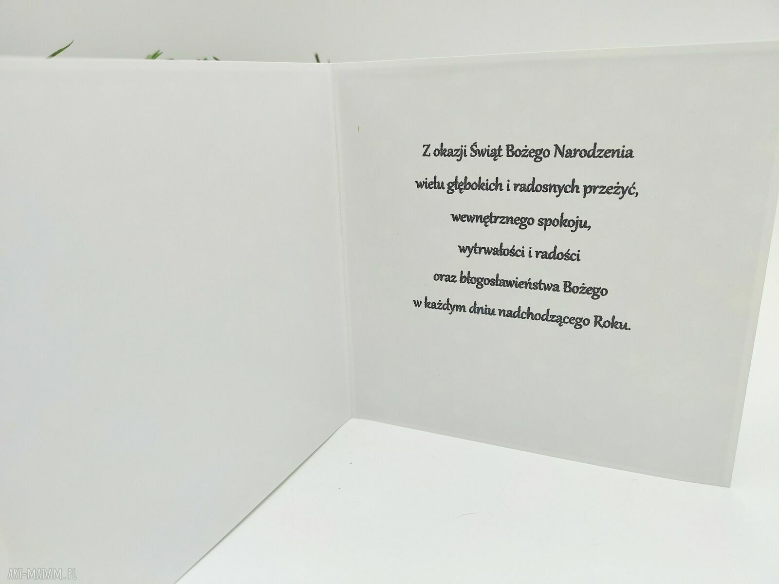 Kartka świąteczna z zimowym kubkiem i napisem „Wesołych Świąt” - handmade z kopertą