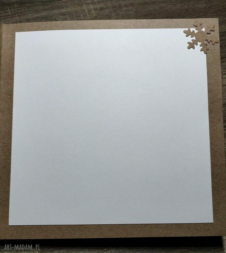 Świąteczna kartka Boże Narodzenie - handmade z eko kopertą i tagiem
