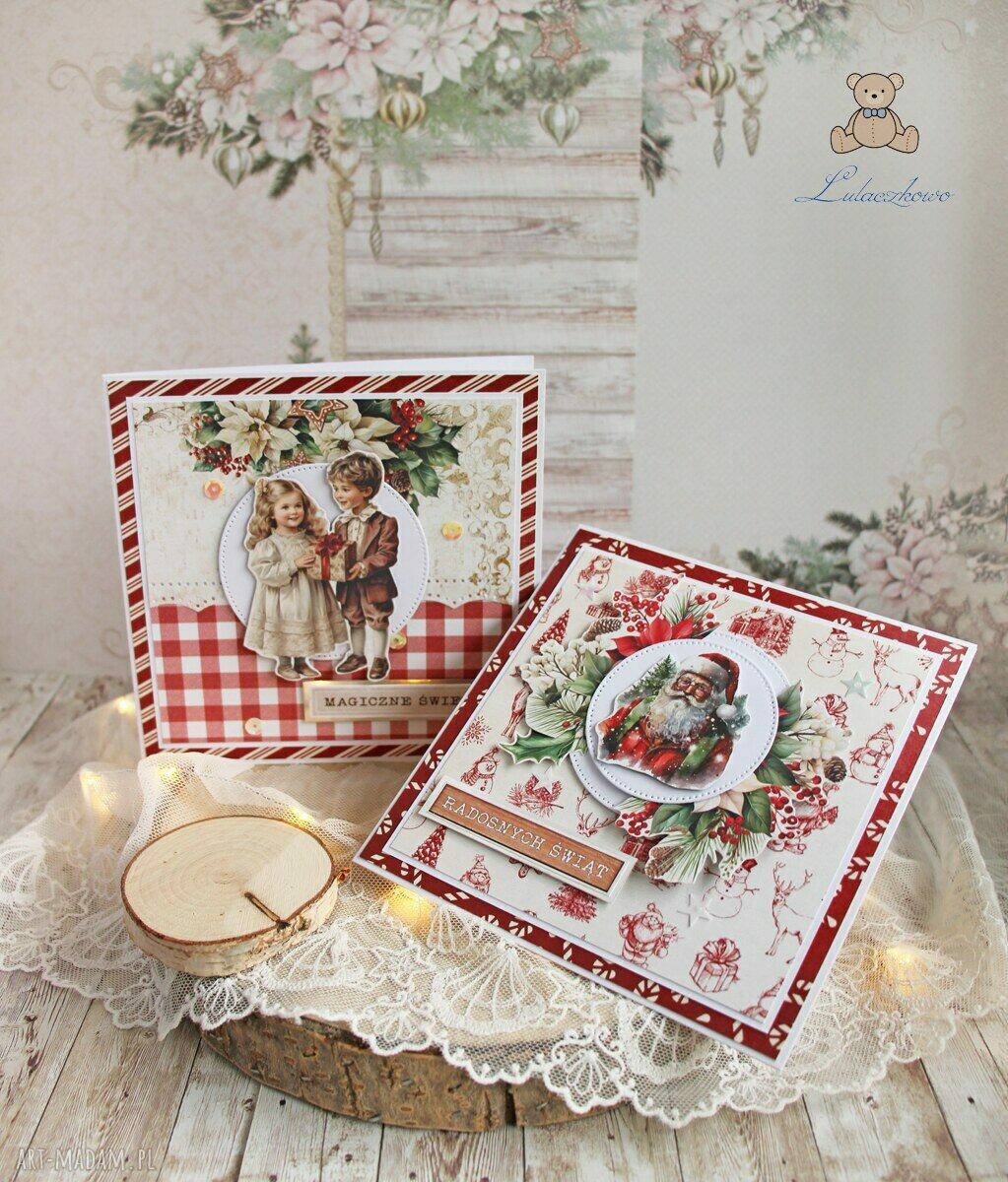 Kartka świąteczna Boże Narodzenie "Magiczne Święta" - ręcznie robiona w scrapbooking 3D