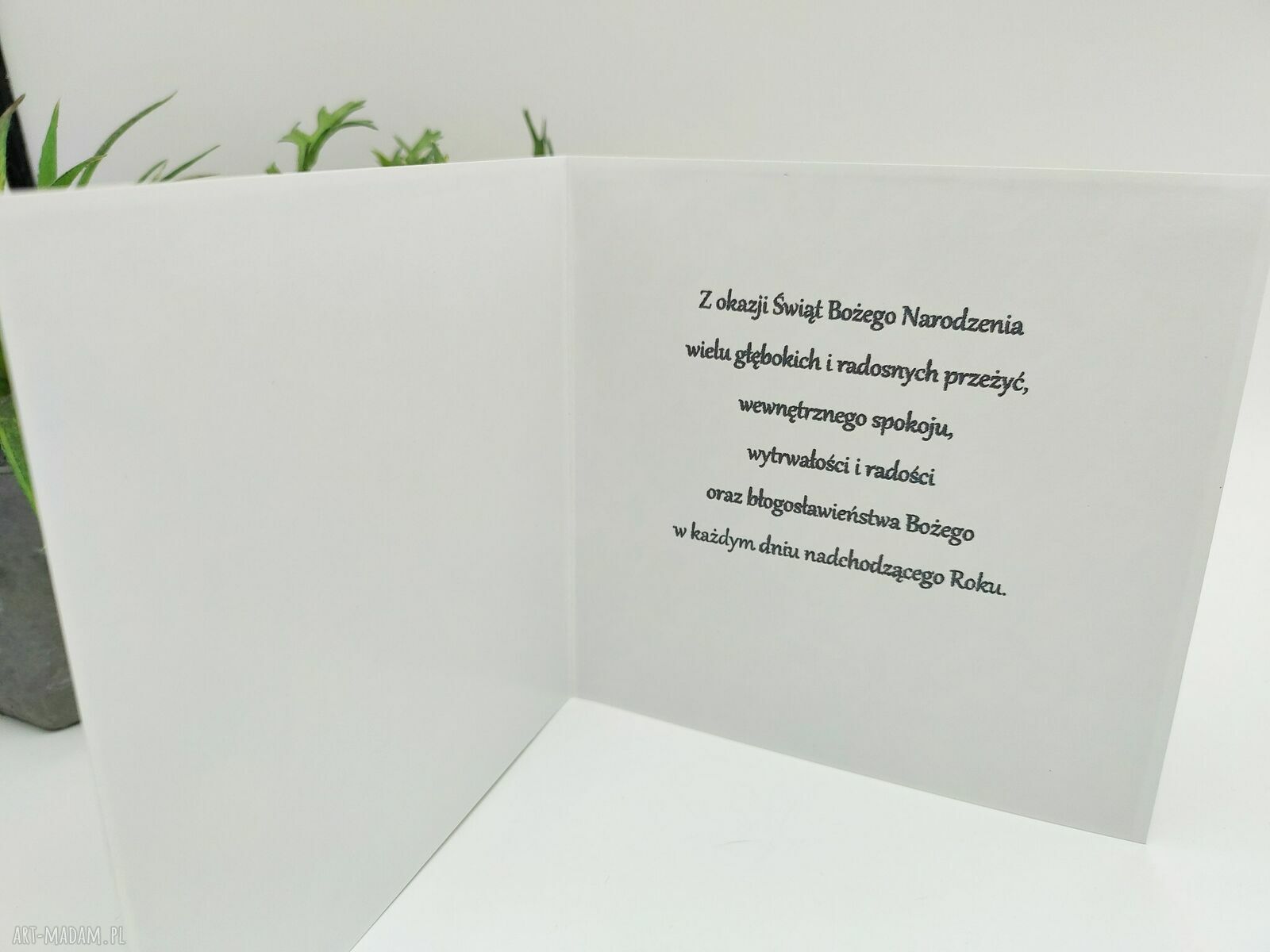 Kartka świąteczna scrapbooking z kopertą „Wesołych Świąt”