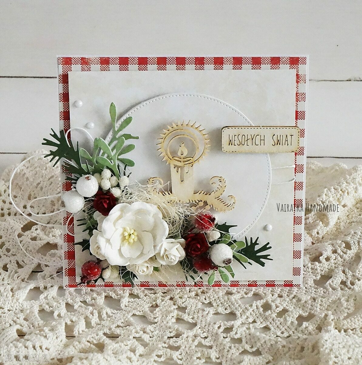 pomysł na upominek: Kartka świąteczna, w pudełku, 529 ręcznie zrobione