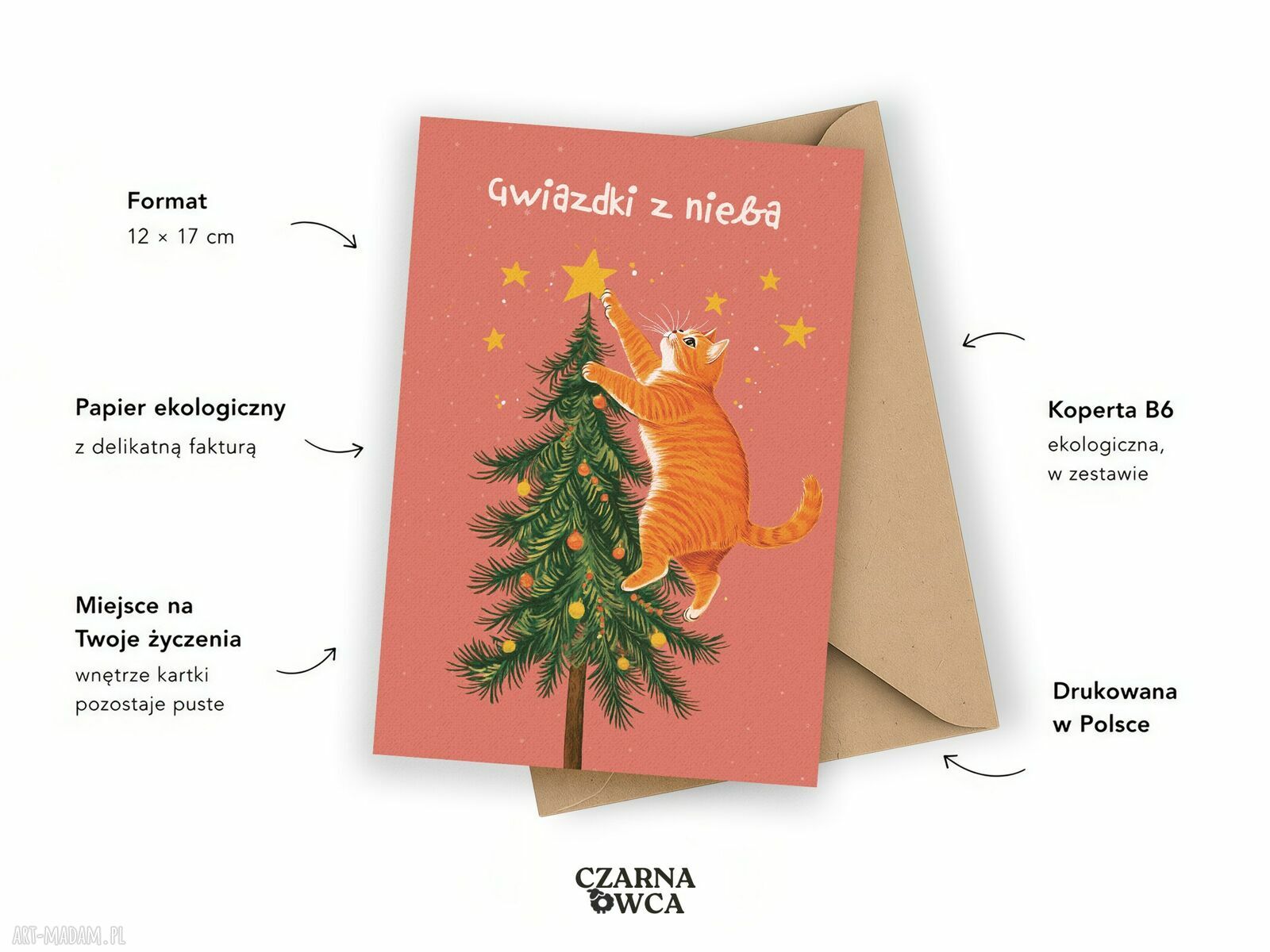 Kartka świąteczna - gwiazdki z nieba