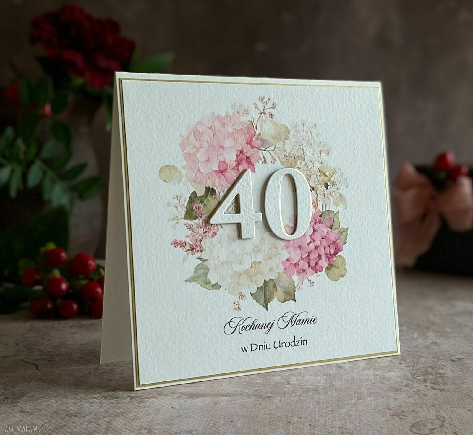 Kartka urodzinowa z kopertą prezentową BH 75A BE HAPPY - personalizowana