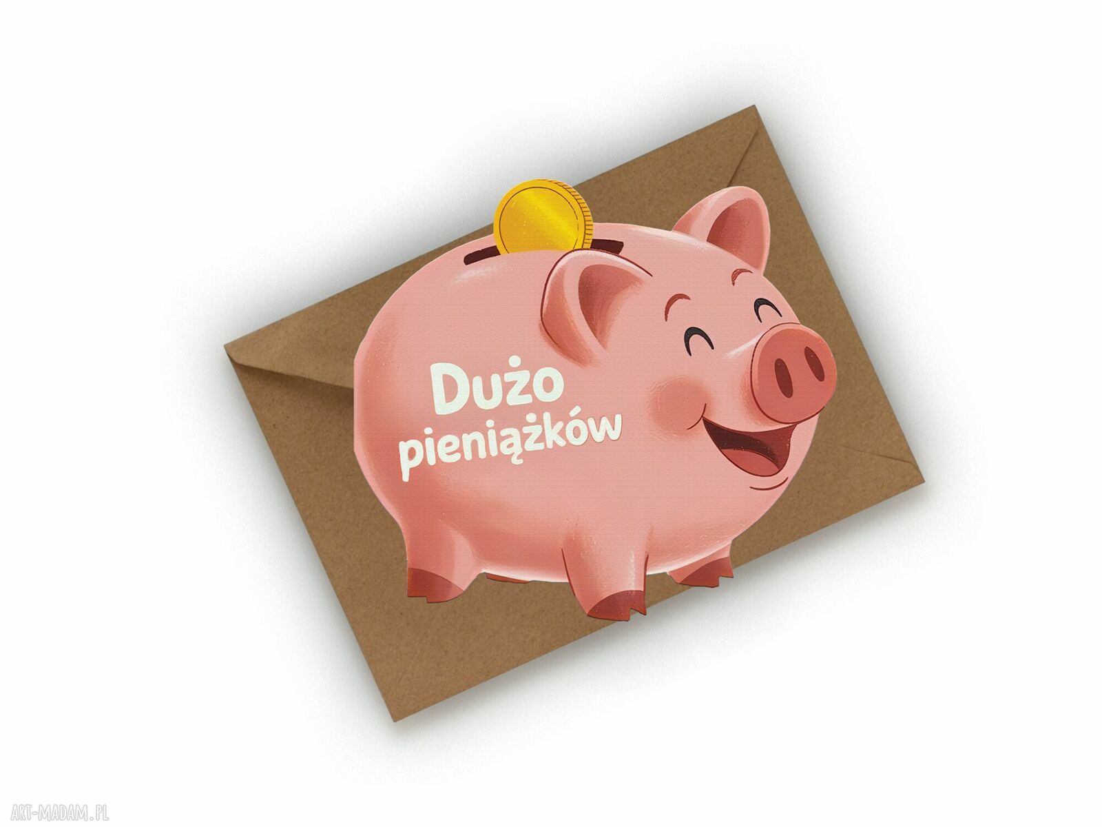 Kartka urodzinowa - dużo pieniążków