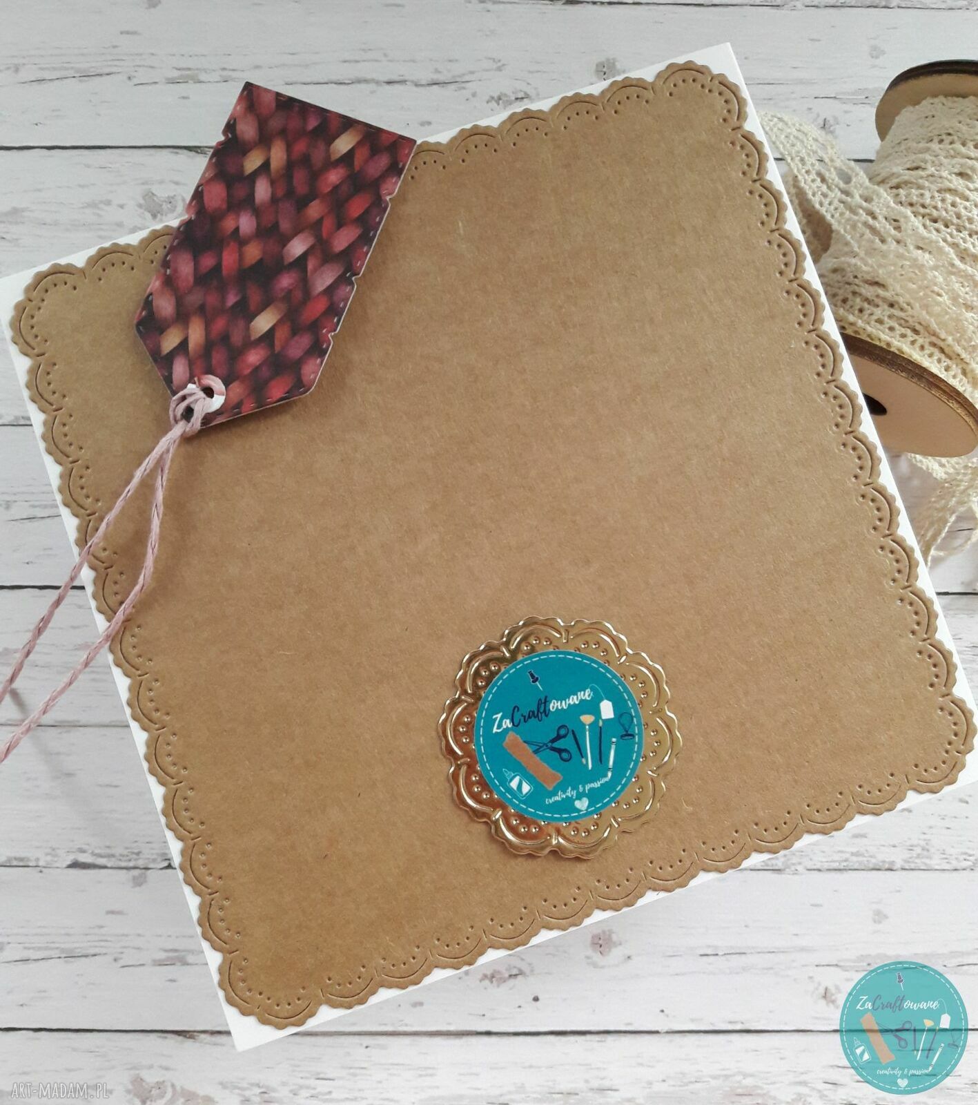 Personalizowana kartka urodzinowa z kotem handmade