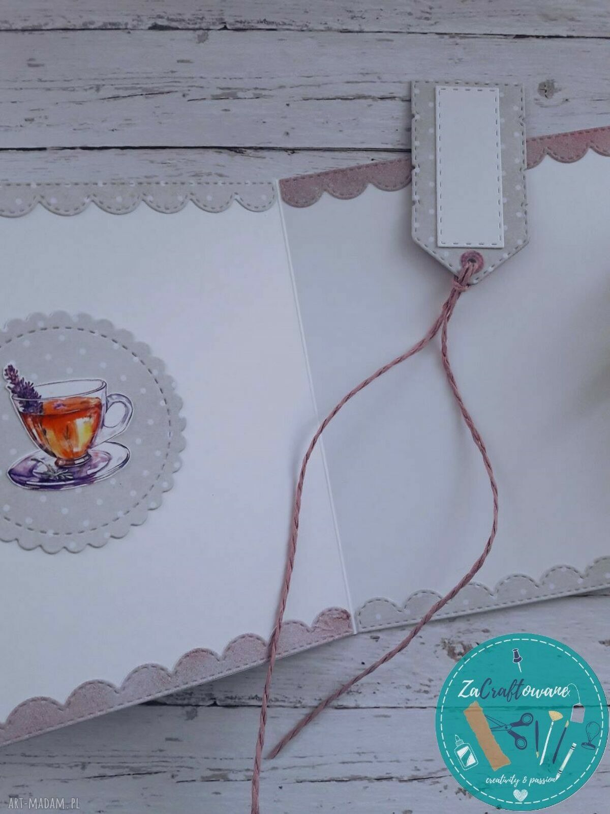 Kartka urodzinowa 3D dla miłośniczki Francji - ręcznie robiona scrapbooking