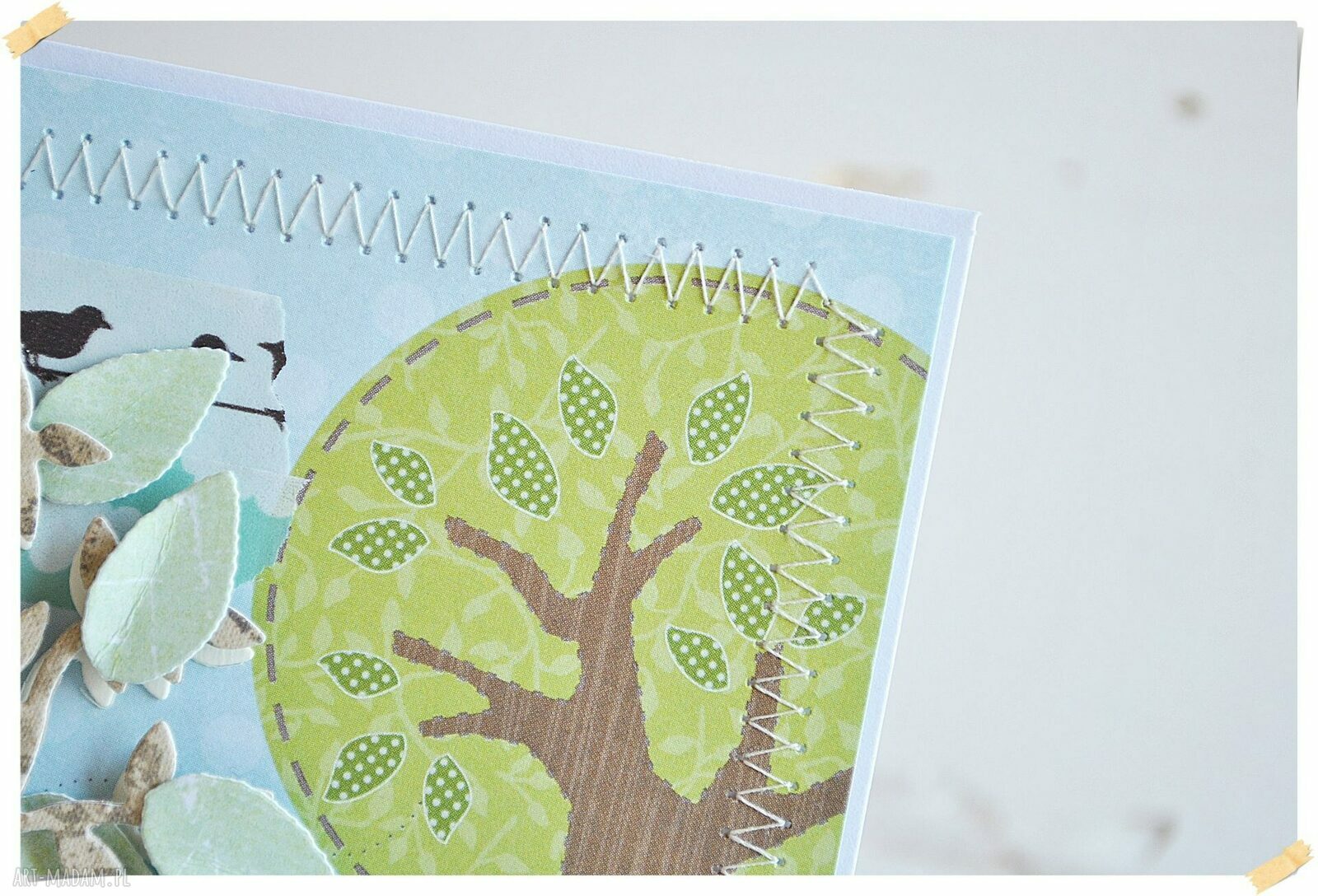 Kartka urodzinowa dla dziecka - ręcznie robiona w stylu scrapbook