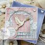 białe scrapbooking kartki kartka komunia w pudełeczku. warstwowa