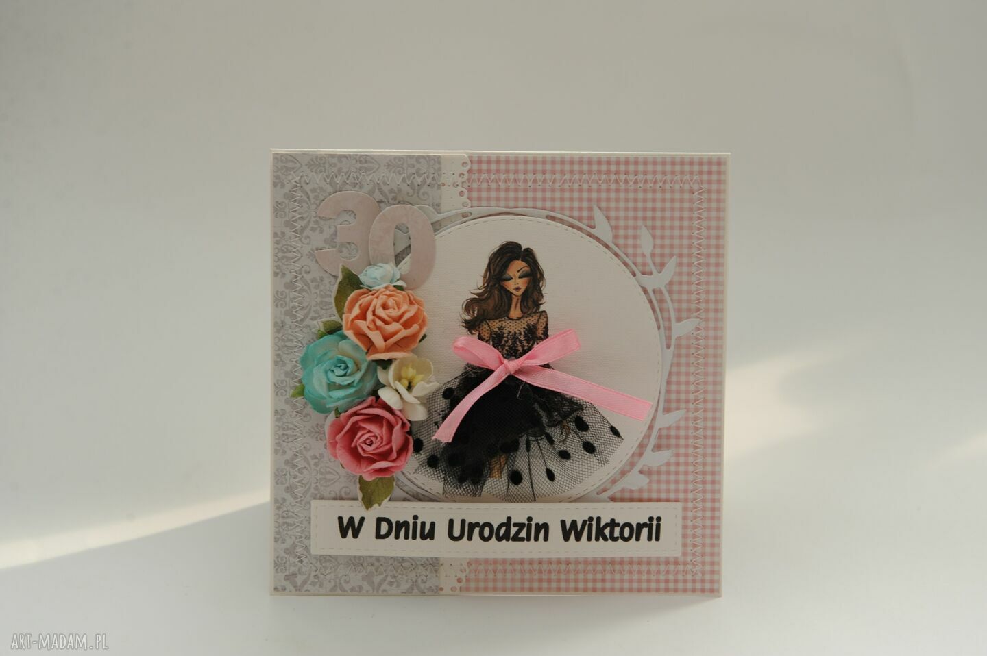 Kartka w pudełku urodzinowa 15x15 cm - personalizowana na zamówienie