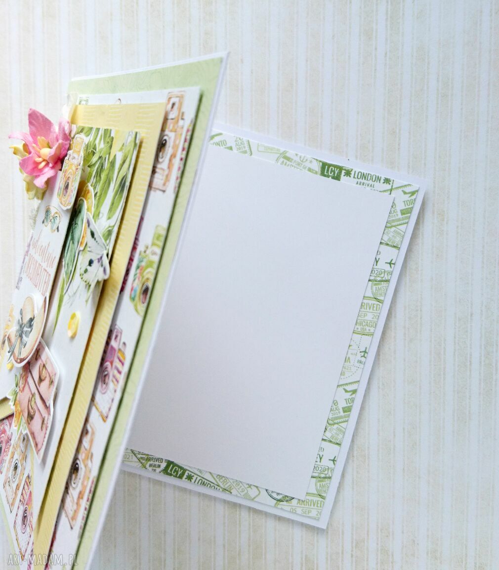 scrapbooking kartki: Kartka wakacyjna 01 w pudełku Ręcznie zrobione
