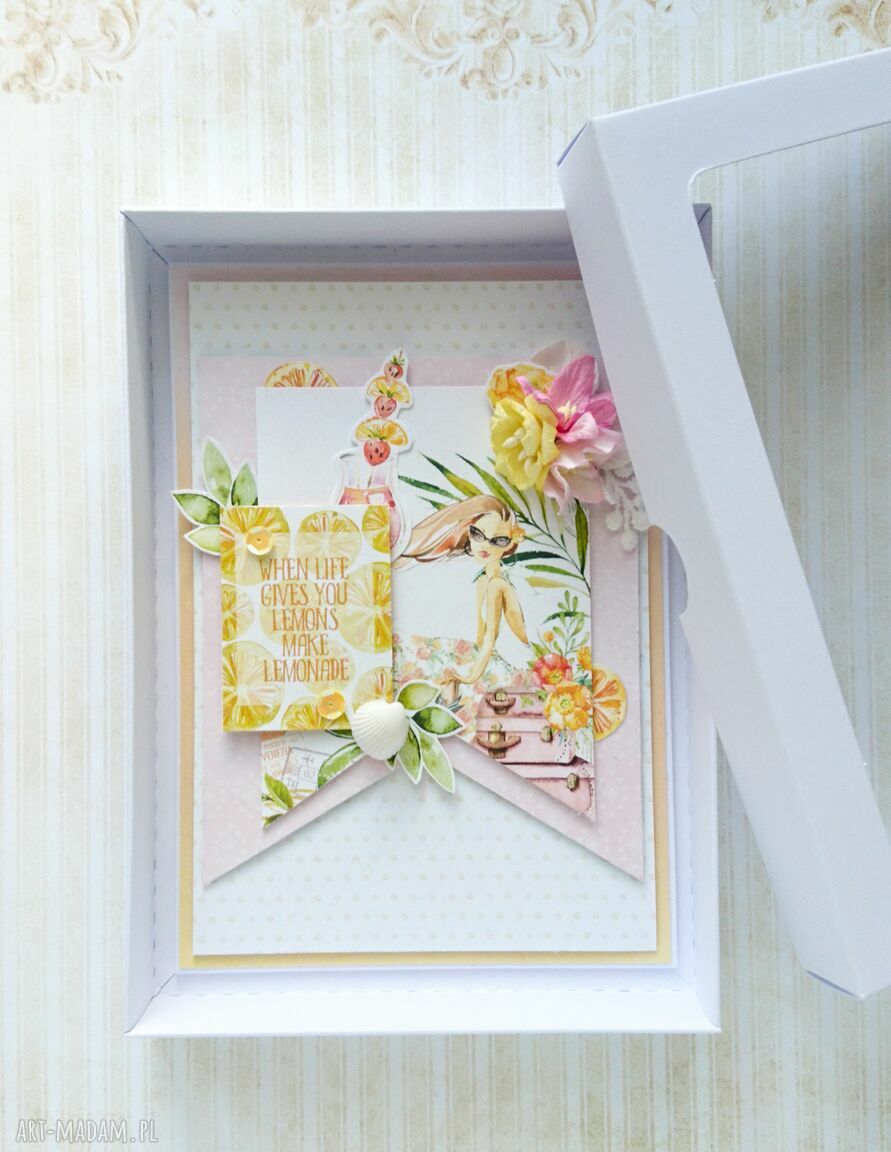 Kartka wakacyjna pudełku dla przyjaciela wakacji podróży