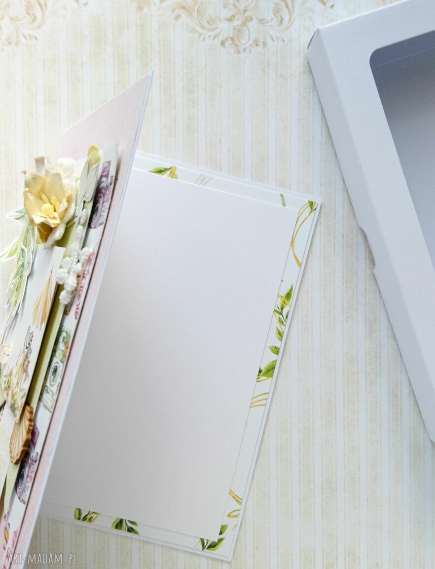 scrapbooking kartki: Kartka wakacyjna 04 w pudełku Ręcznie zrobione