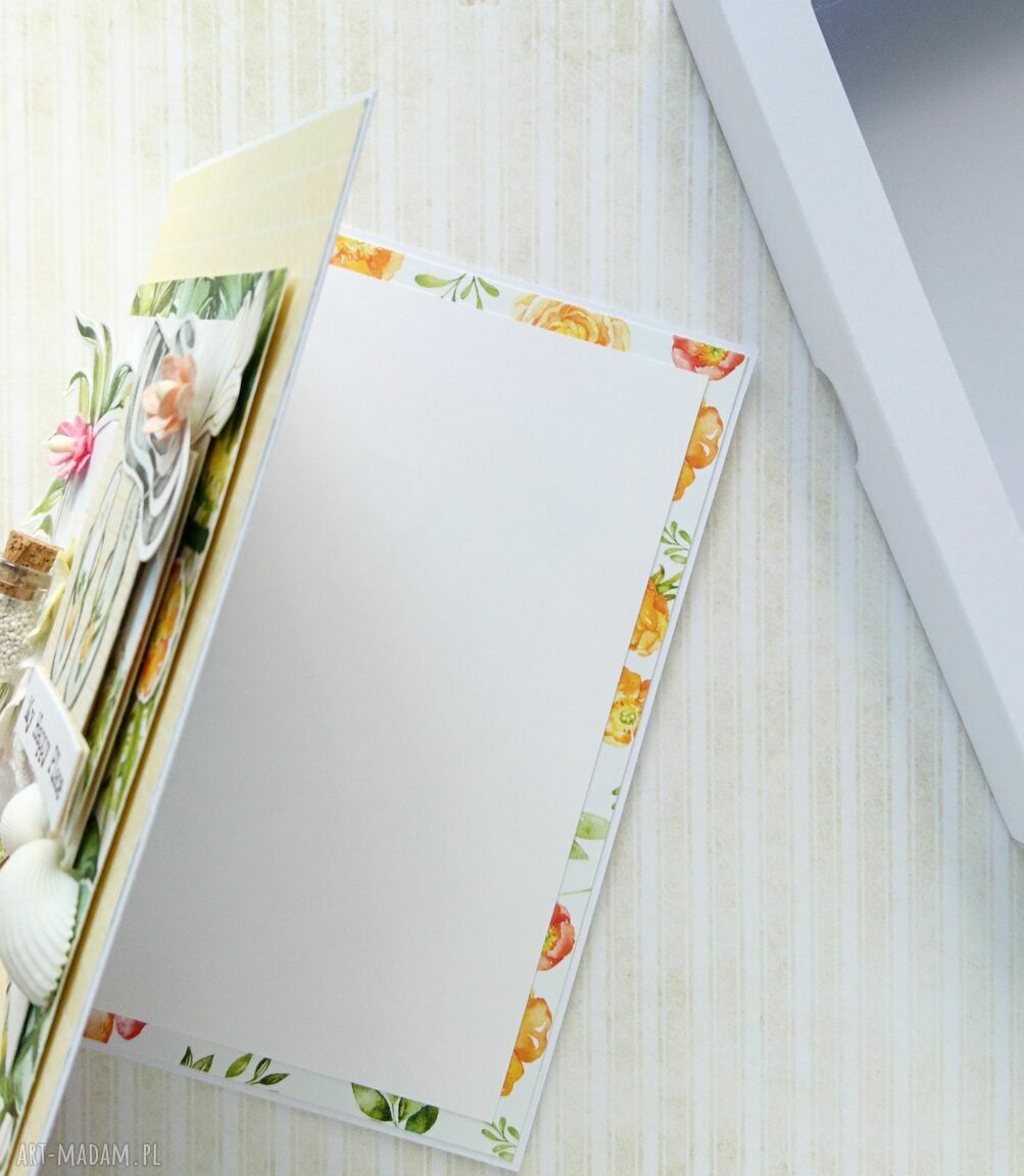 scrapbooking kartki: Kartka wakacyjna 05 w pudełku Ręcznie zrobione