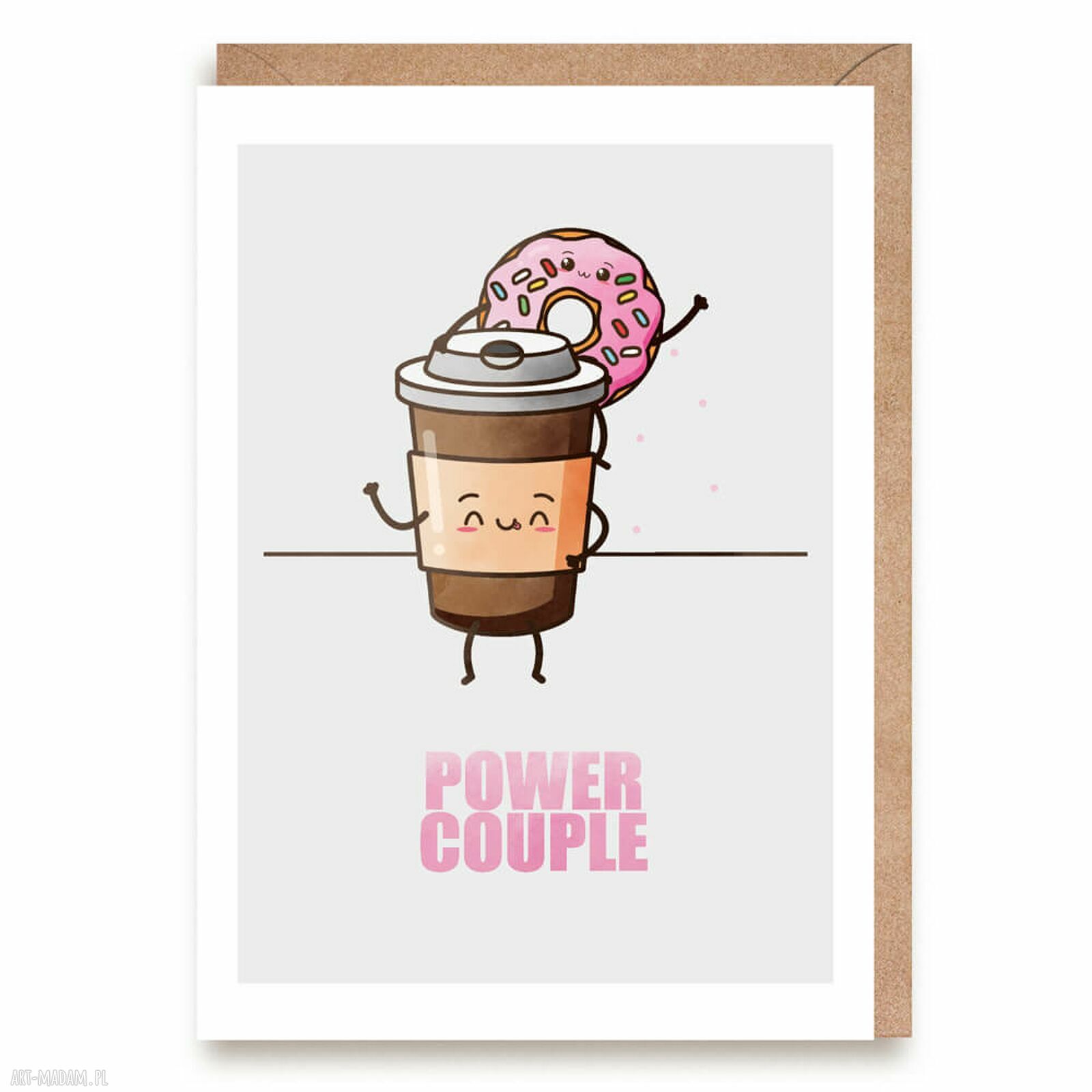 Zabawna kartka walentynkowa Power Couple - na Walentynki i rocznicę