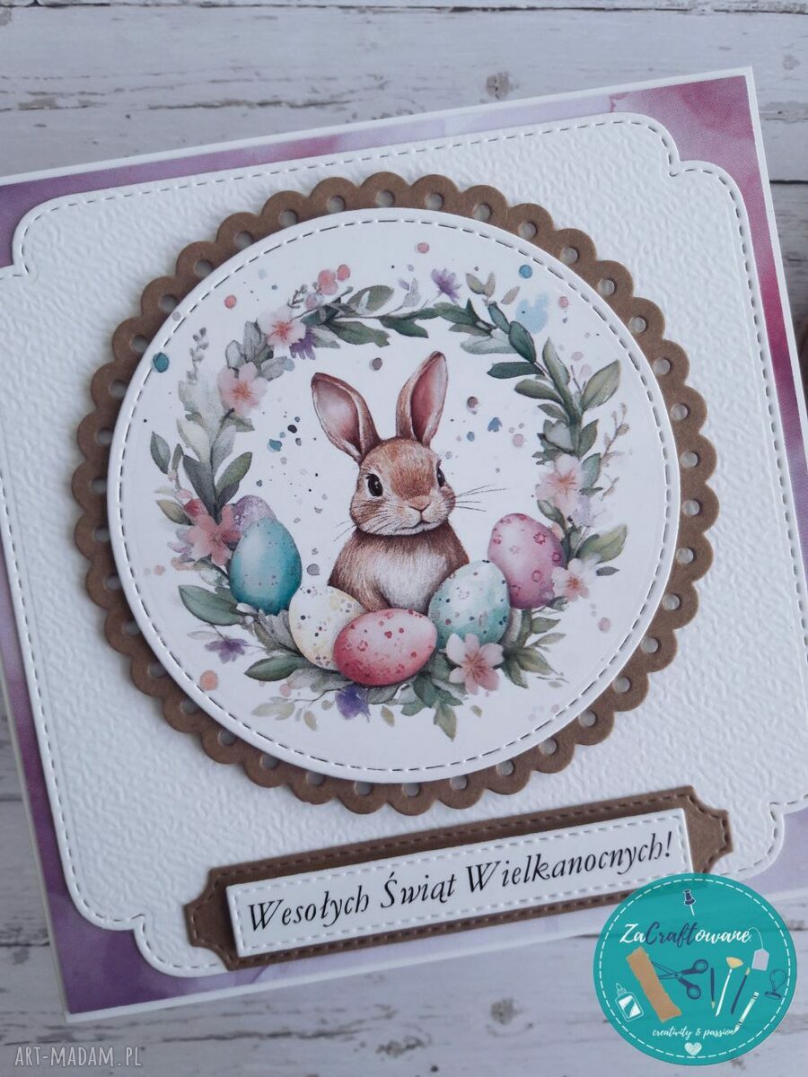 Kartka wielkanocna z króliczkiem 6