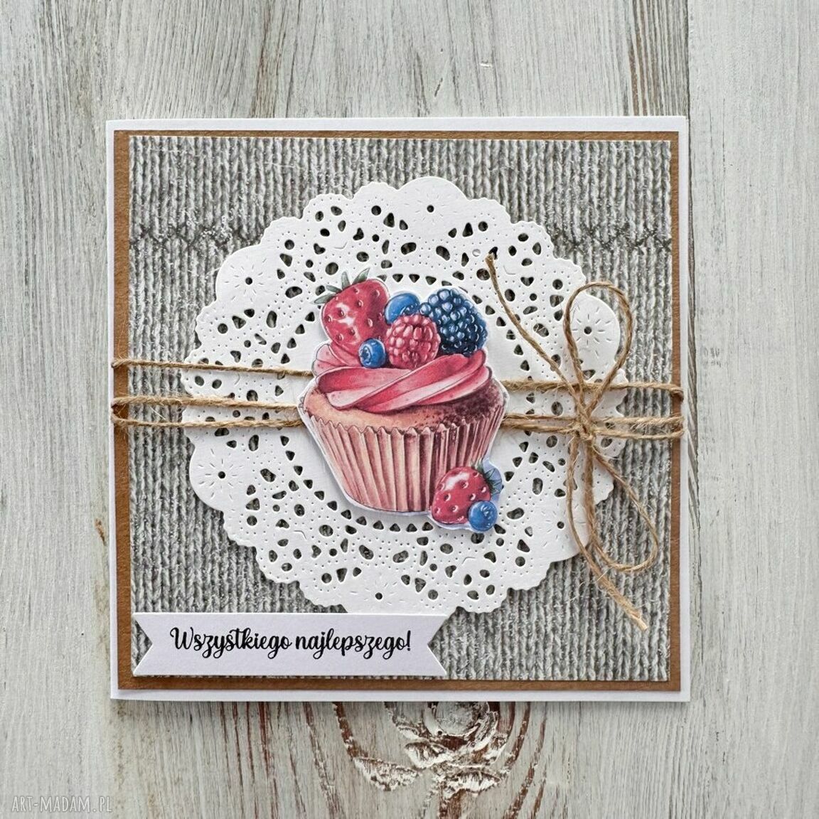 kartki: Kartka z babeczką Autorskie