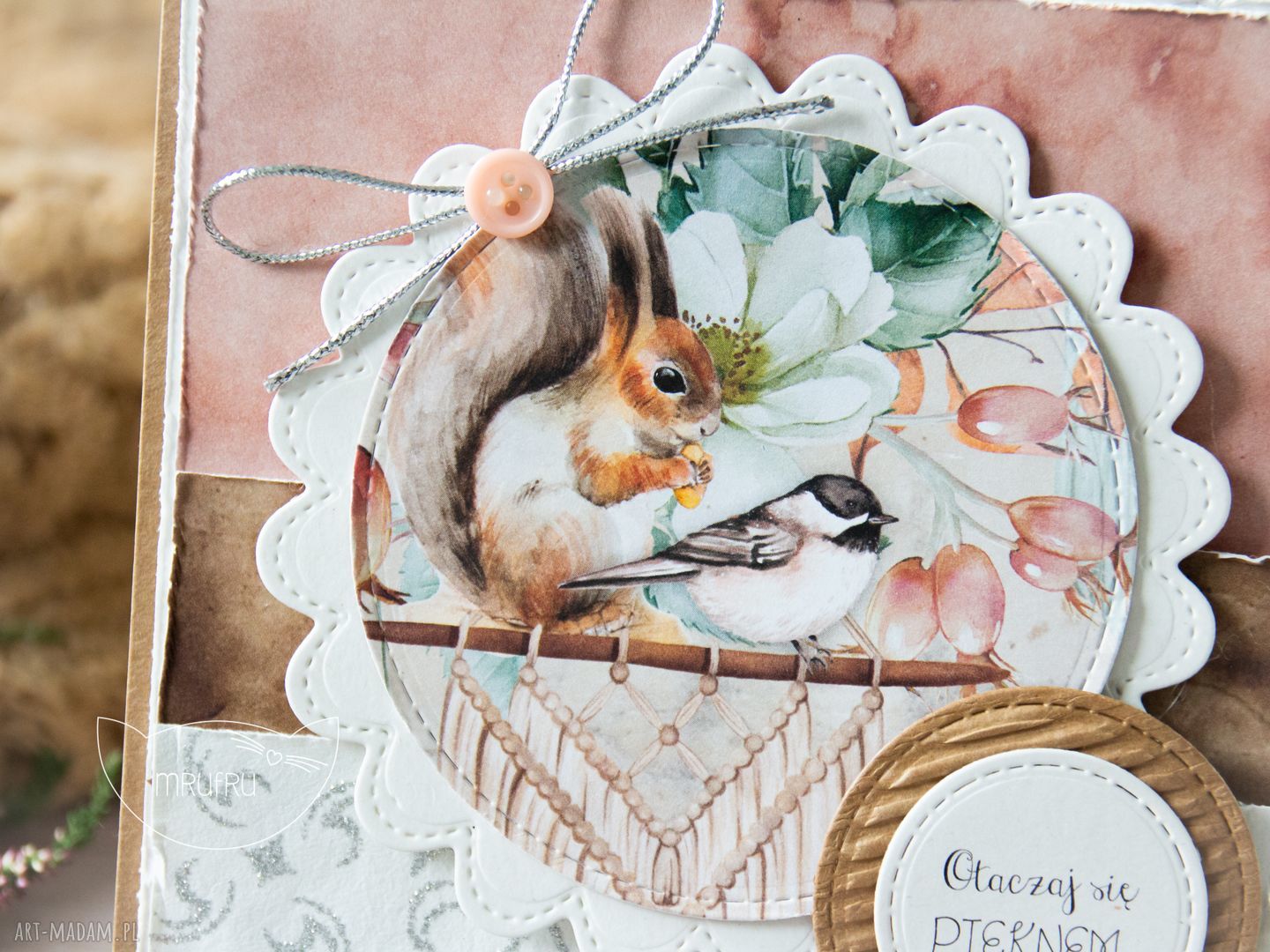 kartki: Kartka z jesienią w tle, z Twoją treścią. Ręcznie wykonane