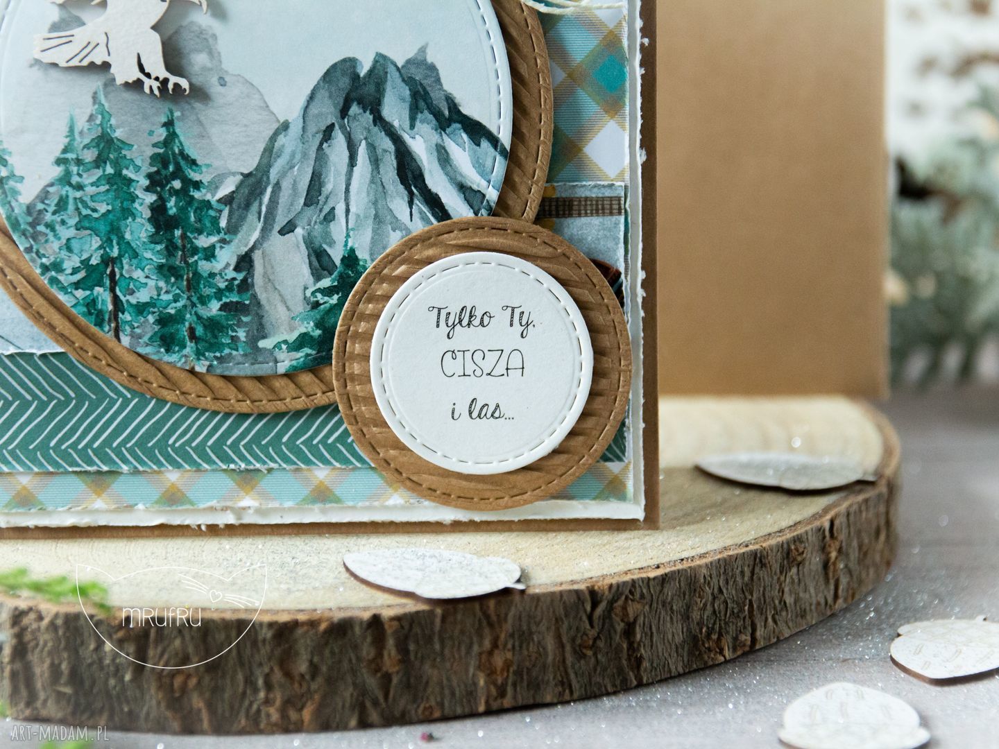 kartki: Kartka z naturą w tle, z Twoją treścią. Ręcznie wykonane