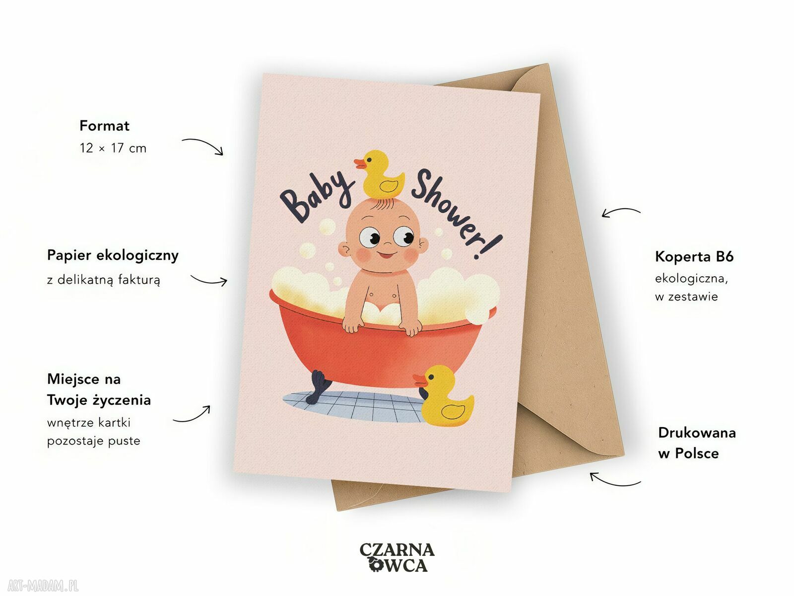 Kartka z okazji narodzin dziecka - baby shower