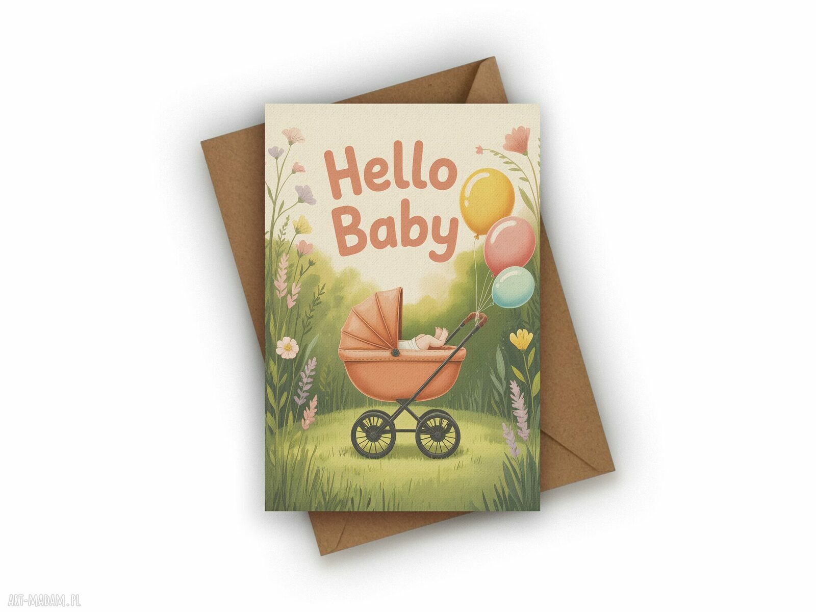 Kartka z okazji narodzin dziecka Hello Baby