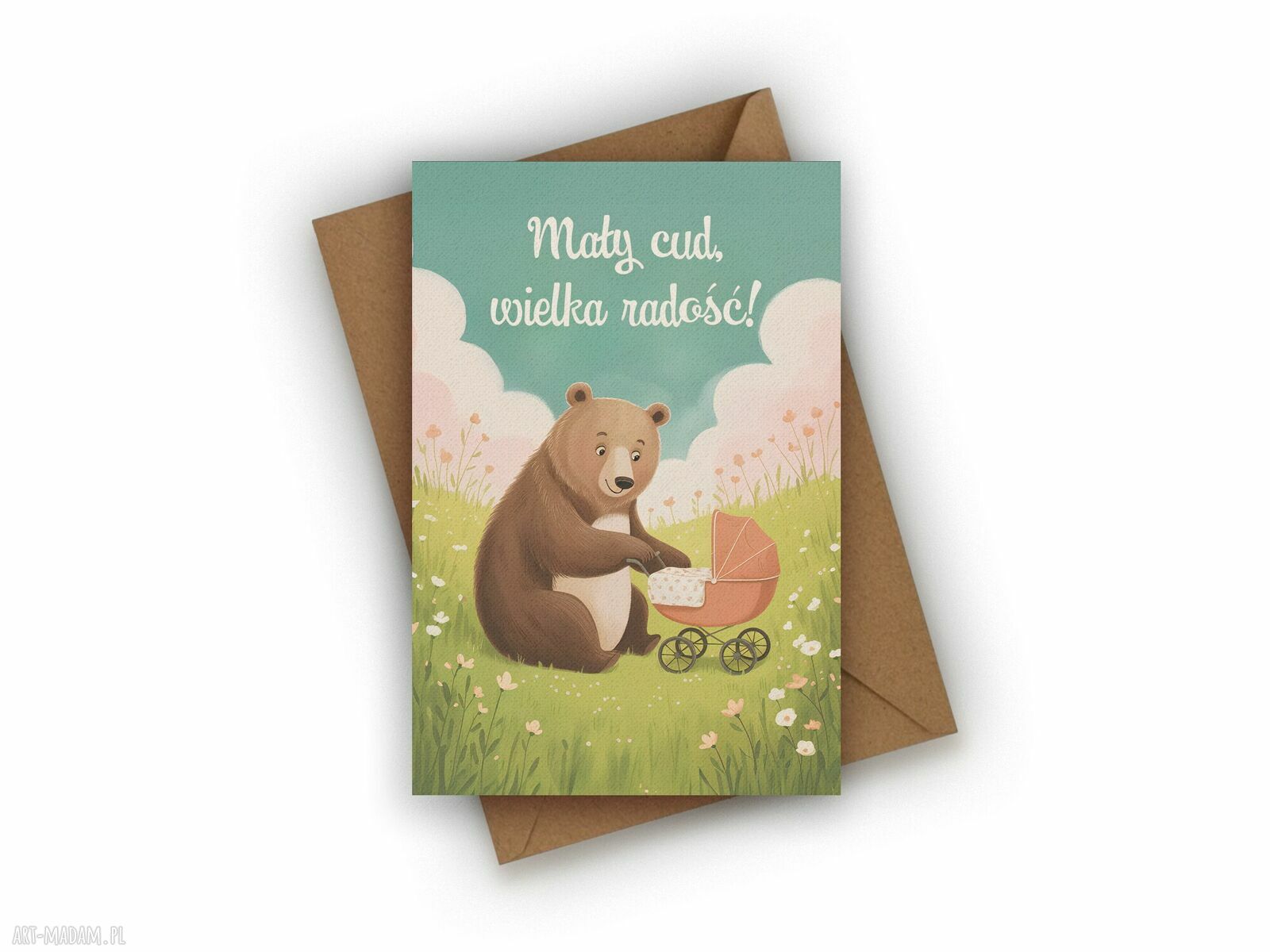 Kartka z okazji narodzin dziecka - mały cud, wielka radość!